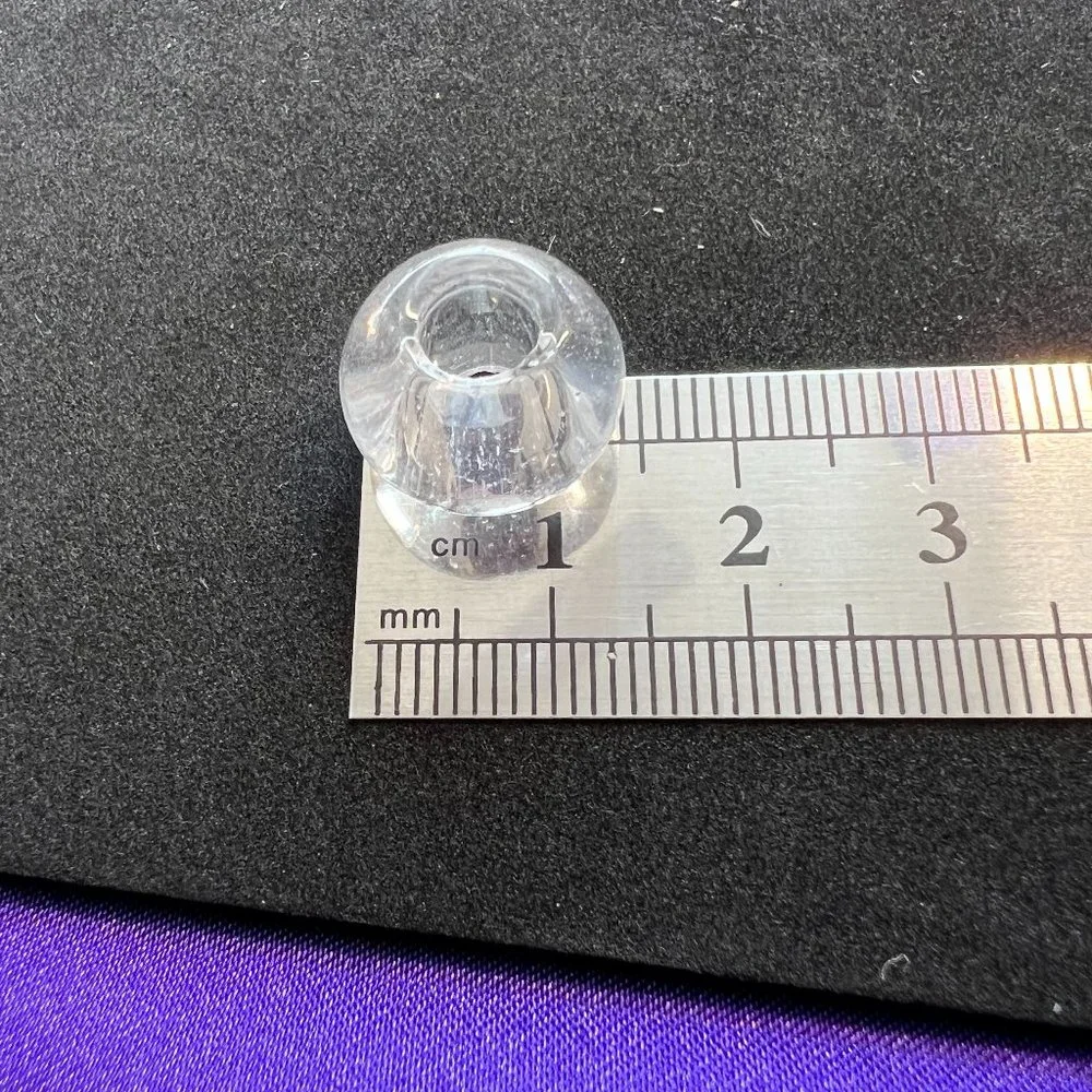NWOT📌30 Clear Glass Beads 14 mm with a big Hole 5 mm for Jewelry Making -Craft